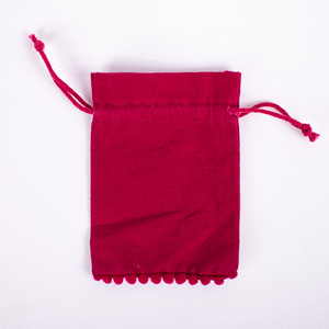 Bolsa de Regalo de Boda Hecha a Mano con Cordón Indio, Bolsa Organizadora de Joyería de Algodón Rosa con Logotipo Personalizado de Alta Calidad al por Mayor - Product Image 2