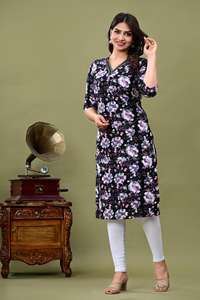 Kurti Largo de Alta Calidad, Estilo Pakistaní Indio, Diseño Bordado Elegante, Túnica Larga para Mujer para Uso Diario - Product Image 2