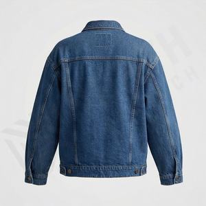Veste en jean délavée pour femmes, manches longues, coton, écologique, séchage rapide, décorations boutonnées, taille personnalisée XL, hiver - Product Image 2