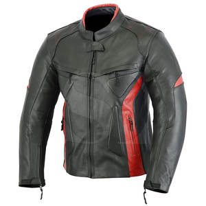 Vestes de moto en cuir véritable de style de course classique pour hommes professionnels personnalisés de haute qualité hiver imperméable et coupe-vent - Product Image 3