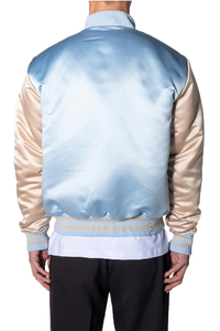 Blouson aviateur en satin personnalisé avec logo personnalisé nouvelle mode veste en satin respirant brodé pour hommes - Product Image 6