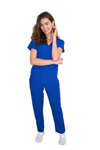 Respirant Coton Scrubs Uniforme Ensembles Pour Femmes Scrubs Médicaux Survêtement Pantalon Soins Infirmiers Scrubs Hôpital Médecin Uniforme En Gros - Product Image 3