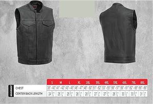 Chaleco estilo motocicleta de cuero negro perforado nueva moda para hombre-doble cierre, fabricante personalizado de cuero clásico - Product Image 6