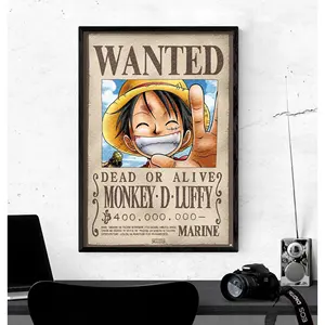 Poster mural One Piece : Wanted Monkey D. Luffy - Product Image 2