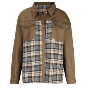 Veste en jean matelassée pour femme, style tendance, en coton tricoté, décontractée, manches longues avec poches, respirante, automne, lettres - Product Image 3