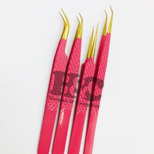 Pince à épiler d'extension de cils personnalisée pince à cils en acier inoxydable pince à épiler extension de cils personnalisée offre logo vison - Product Image 4