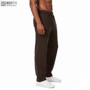 Pantalon de survêtement Baggy surdimensionné droit personnalisé à jambe large pantalon de survêtement évasé 100% coton pantalon de survêtement évasé décontracté pour hommes hiver - Product Image 6