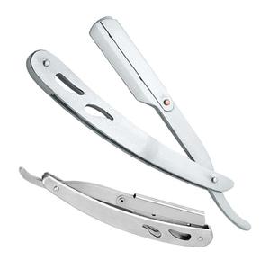 Hot Selling Razor <b>Holder</b> for Shave & Hair Designs Barber Turkish Cut Throat Straight Razor Metal Handle Stainless Steel Razors - Product Image 2