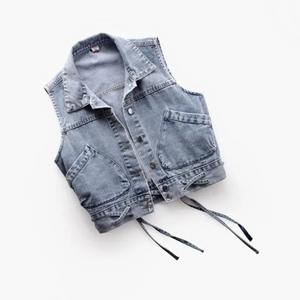 <b>Top</b> Trending 100% Cotton Sleeveless <b>Woman</b> Jacket 2025 Stylish Denim Jacket New Customize Design Plain Jeans Jacket - Product Image 2
