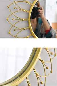 Miroir mural rond en fer avec design zen asiatique Épaisseur personnalisable et écologique pour la salle de bain - Product Image 6