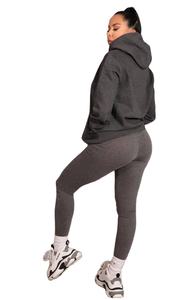 Sudadera con Capucha Extra Grande para Mujer, de Secado Rápido, Transpirable, Ligera, Estilo Urbano, Hombros Caídos, Logotipo Personalizado para Invierno - Product Image 5