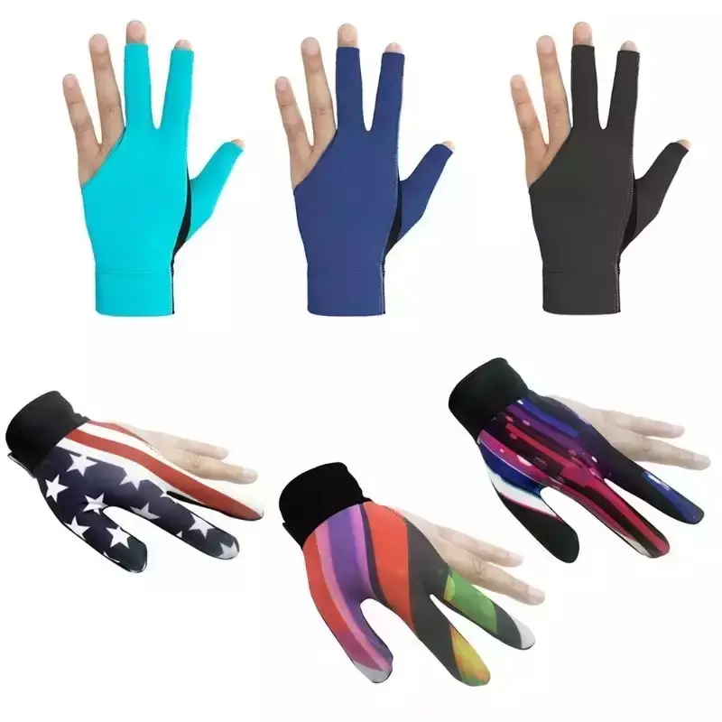 Guantes para billar, accesorios para billar, color negro, transparente y Original, 2023