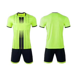 Hot Selling <b>Cheap</b> Men Custom Long Sleeves Soccer Uniform Jersey 100% Polyester Quick Dry Stripes - Product Image 2