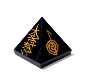 Vente en gros de pierre de tourmaline noire naturelle Pyramide de pierre semi-précieuse Artisanat Reiki Guérison Méditation Protection EMF Équilibrage - Product Image 1