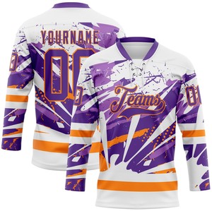 Lace Ice Hockey Jersey Factory Direct Custom Team Uniform 100% Polyester Sublimation Anti-Bacterial Quick Dry Custom Team Name - Product Image 5