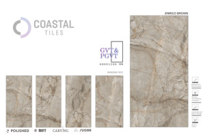 ENRICO BROWN Azulejos de porcelana pulida de 9mm 600x1200MM / 24X48 Diseño clásico moderno Azulejos de ladrillo refractario Premium Certificado-CE - Product Image 2