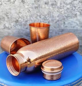 Pure Copper <b>Water</b> <b>Bottle</b> with Natural Antibacterial Properties for Safe <b>and</b> Clean Drinking Experience - Product Image 4