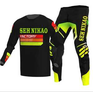 Combinaison de motocross de conception de course de vélo Kit de motocross de course à séchage rapide pour moto hors route - Product Image 3