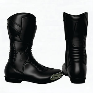 Custom-Made Adult Size Motorbike <b>Shoes</b> Solid <b>Red</b> Genuine <b>Leather</b> with Ankle Height Comfortable Boot - Product Image 2