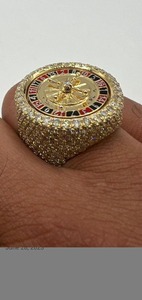แหวนหมั้น VVS Moissanite ขายดี925เงินสเตอร์ลิงสีเหลืองชุบทองลายดาวเครื่องประดับสำหรับงานแต่งงานสำหรับผู้ชาย - Product Image 5