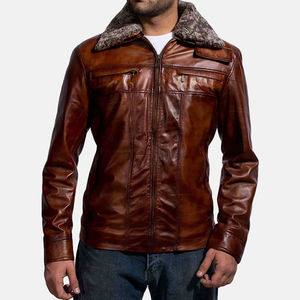 Blouson aviateur en toile pour homme avec design classique, respirant et écologique, fermeture éclair robuste pour une utilisation en extérieur en hiver - Product Image 3