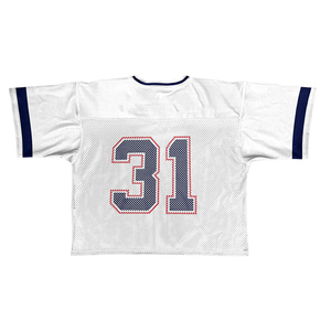 Maillot en maille de football américain unisexe du fabricant sur mesure col en V coupe oversize sports d'été à manches courtes - Product Image 2