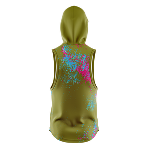 Custom Heavy Duty <b>Men</b> Sublimation <b>Sleeveless</b> Hoodie & Sweatshirt Drop Shoulder Embossed Printing Winter Sublimation Hoodie - Product Image 4