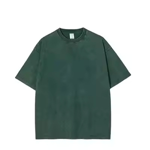 T-shirt en coton tricoté uni pour homme, coupe ajustée, haute qualité, élégant, grande taille, séchage rapide, respirant, anti-boulochage, personnalisable - Product Image 4