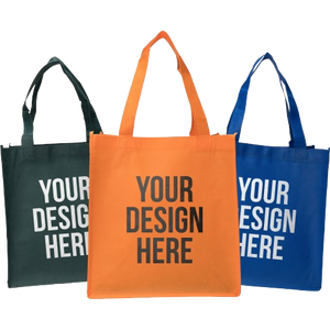 Sac fourre-tout d'épicerie pliable réutilisable en tissu non tissé écologique avec logo imprimé RTS-NW CENPLAS promotionnels thermoscellés - Product Image 3