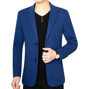 Blazer con cuello dividido y un solo botón para hombre, abrigo informal de negocios sin hierro para oficina y fiesta de boda, pantalón con cremallera - Product Image 3
