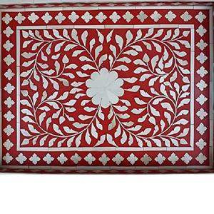 Bandeja de concha de laca grande, mesa de incrustación de hueso, Plato decorativo para fiestas de interior, bandeja de servicio de alimentos para el hogar y restaurante, novedad - Product Image 2