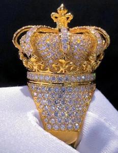 Bague en diamant Moissanite en argent Sterling 925 bijoux Moissanite bijoux personnalisés hip hop bague en diamant cadeau pour entendre - Product Image 3