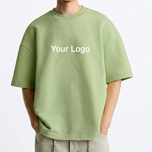 Camiseta de Hombre de Algodón 100% Jersey, 180 GSM, Ligera, de Color Sólido, con Hombros Caídos, Estilo Hip Hop, de Secado Rápido, Venta Caliente - Product Image 1