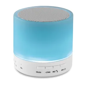 Custom White <b>LED</b> Round Wireless <b>Speaker</b> Presentation Gadgets - Product Image 3