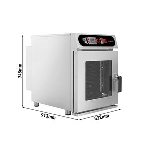 Horno Combinado Eléctrico Comercial - Controles Digitales - 6x GN 1/1 - Diseño Compacto - incl. Sistema de lavado automático y control de temperatura central - Product Image 2
