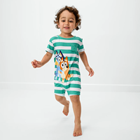 Vente en gros OEM ODM Combinaison courte décontractée en tricot doux Spandex/Fibre de bambou pour bébés garçons avec boutons et fermeture éclair YKK
