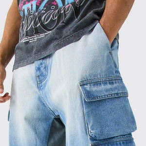 Trendy Design Breathable Multi Pocket <b>Denim</b> <b>Shorts</b> For <b>Men</b> Stylish Design / Cotton Blend Fabric With Custom Logo Wholesale Rate - Product Image 2