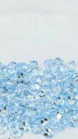 Topaze bleue naturelle de qualité 3A, certifiée par un tiers, pierre précieuse ovale facettée de 7x5 mm, bleu ciel, pour la fabrication de bijoux