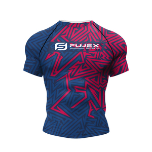 T-shirts hommes chemise compressée MMA Rashguard boxe hommes maillots à manches courtes Gym Fitness entraînement Sport Jiu Jitsu - Product Image 3