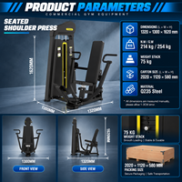 Machine de musculation pour centre de fitness intérieur BN Stable Frame Design, presse pectorale assise