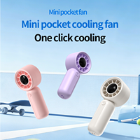 Hxtc88 Mini ventilateur portable rechargeable USB à affichage numérique, idéal pour les voyages, le camping et comme cadeau
