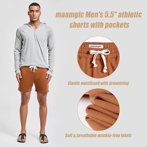 New 2025 Summer Trend Men's Gym Sports Shorts Outdoor Running Fitness Breathable Double <b>Layer</b> Sports Pants - Product Image 2