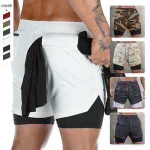 2024 nouvelles Double Couche Léger Haute Stretch Muscle Basketball Hommes Gym Sportswear Fitness Running Shorts - Product Image 6