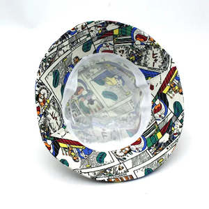 Doreamon Unisex Bob <b>Hat</b> Reversible Striped Camouflage <b>Leopard</b> Bow Patterns 3D Embroidered Velour Flannel Terry Fabrics Casual - Product Image 3