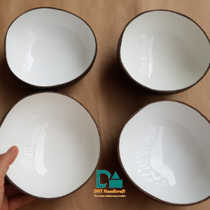 Tazón Decorativo de Coco y Ratán Lacado y Pulido Ecológico al por Mayor, 12-14 cm, Reutilizable, Natural, para Fiestas, Muestra Gratis - Product Image 4