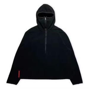 Sudadera con Capucha de Lujo para Hombre, Estilo Ninja, de Poliéster, con Cubierta Facial, Forro Polar Sherpa, Estilo Manta, Color y Logotipo Personalizables - Product Image 3