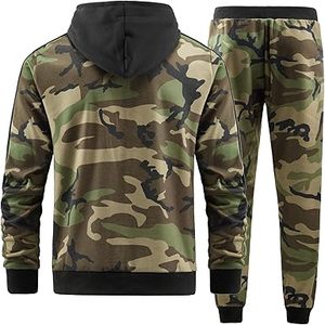 Chándal deportivo atlético de 2 piezas de alta calidad para hombre, Sudadera con capucha de Color sólido personalizada, pantalones para correr, conjunto de chándal para invierno - Product Image 3