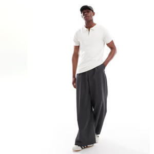 Polo pour hommes personnalisé affaires décontracté style intelligent sans plis anti-rétrécissement tissu de coton fournisseur de haute qualité - Product Image 1