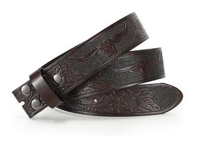 Cinturones de cuero genuino personalizables de Venta caliente Estilo occidental con hebilla de acero Tamaños disponibles-Venta al por mayor Cuero formal de vaquero - Product Image 4