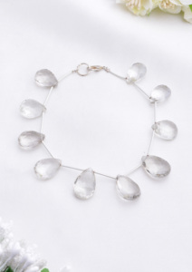 ลูกปัดหยดน้ำทรงเหลี่ยมเจียระไนจากอเมทิสต์สีเขียว หินธรรมชาติสำหรับทำเครื่องประดับชั้นดี - Product Image 4